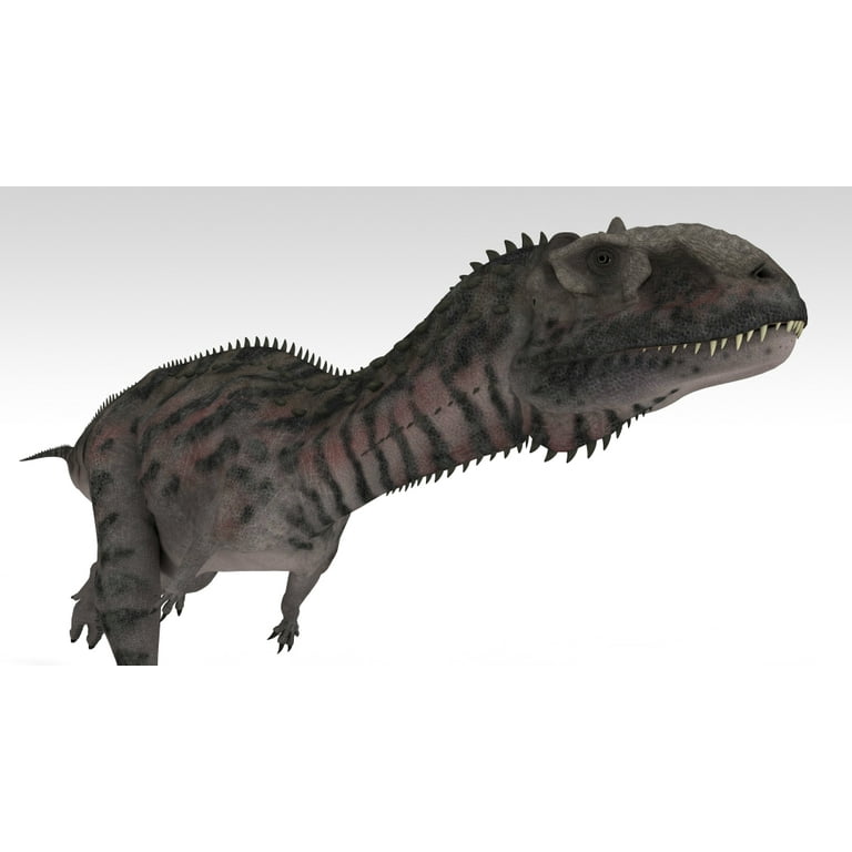 Majungasaurus dinosaur white background poster print x