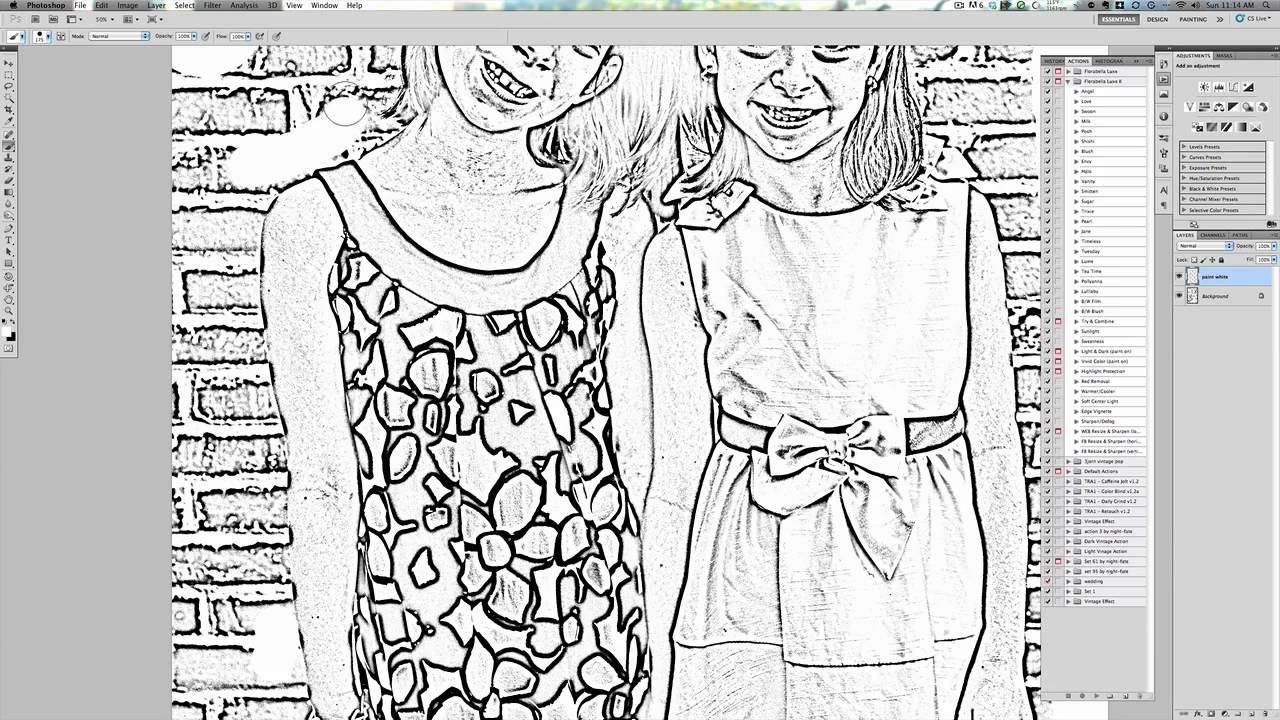 How to create a coloring sheet fro your own picture