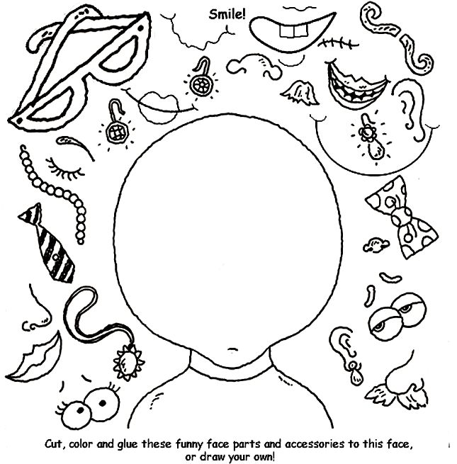 Create a funny face on crayola art classroom coloring pages elementary art