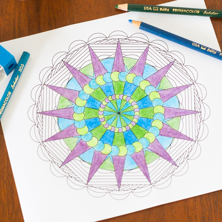 Create your own mandala adult coloring pages