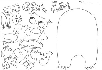 Make your own monster by fun with teacher rachel tpt