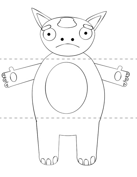 Free kids craft template make your own monsters print cut paste craft