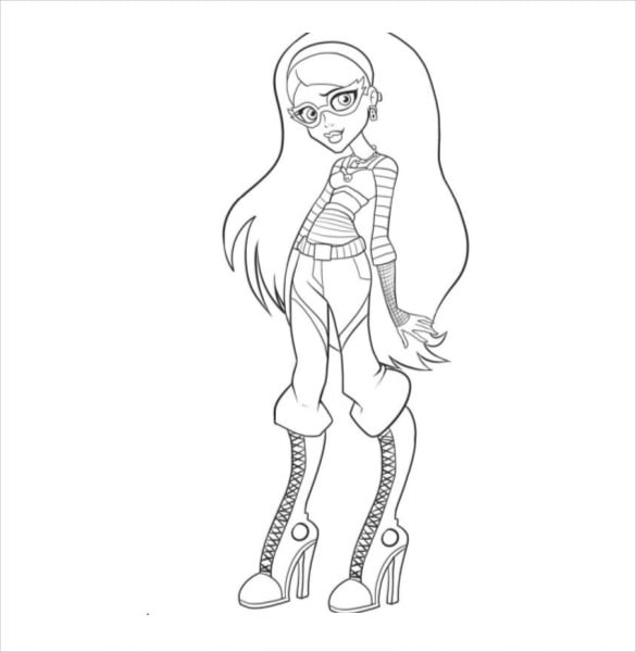 Monster high coloring pages