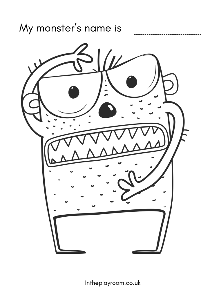 Free printable monster loring pages and activities for kids