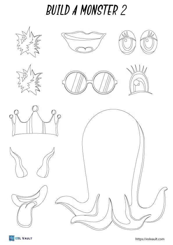 Free printable build a monster worksheets