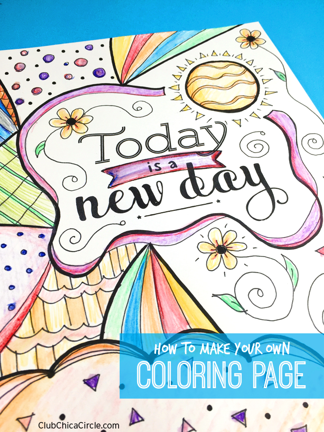 How to make your own inspirational coloring page chica circle