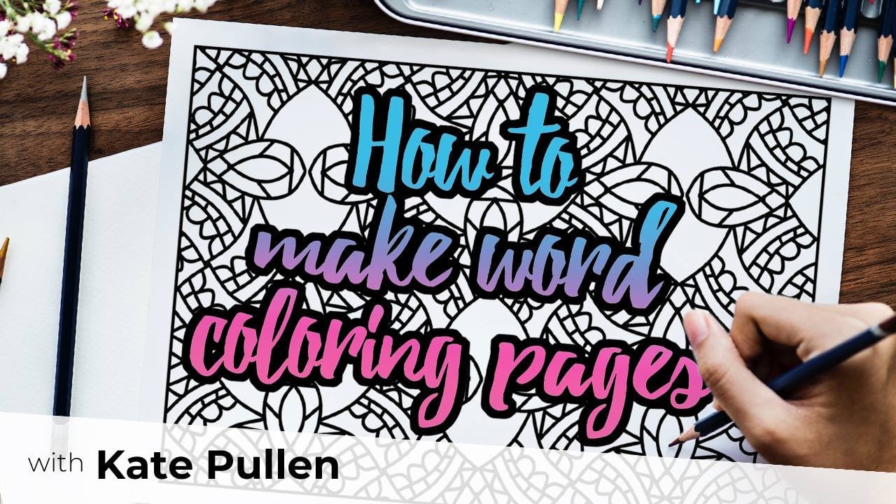 How to create word coloring pages for free the non