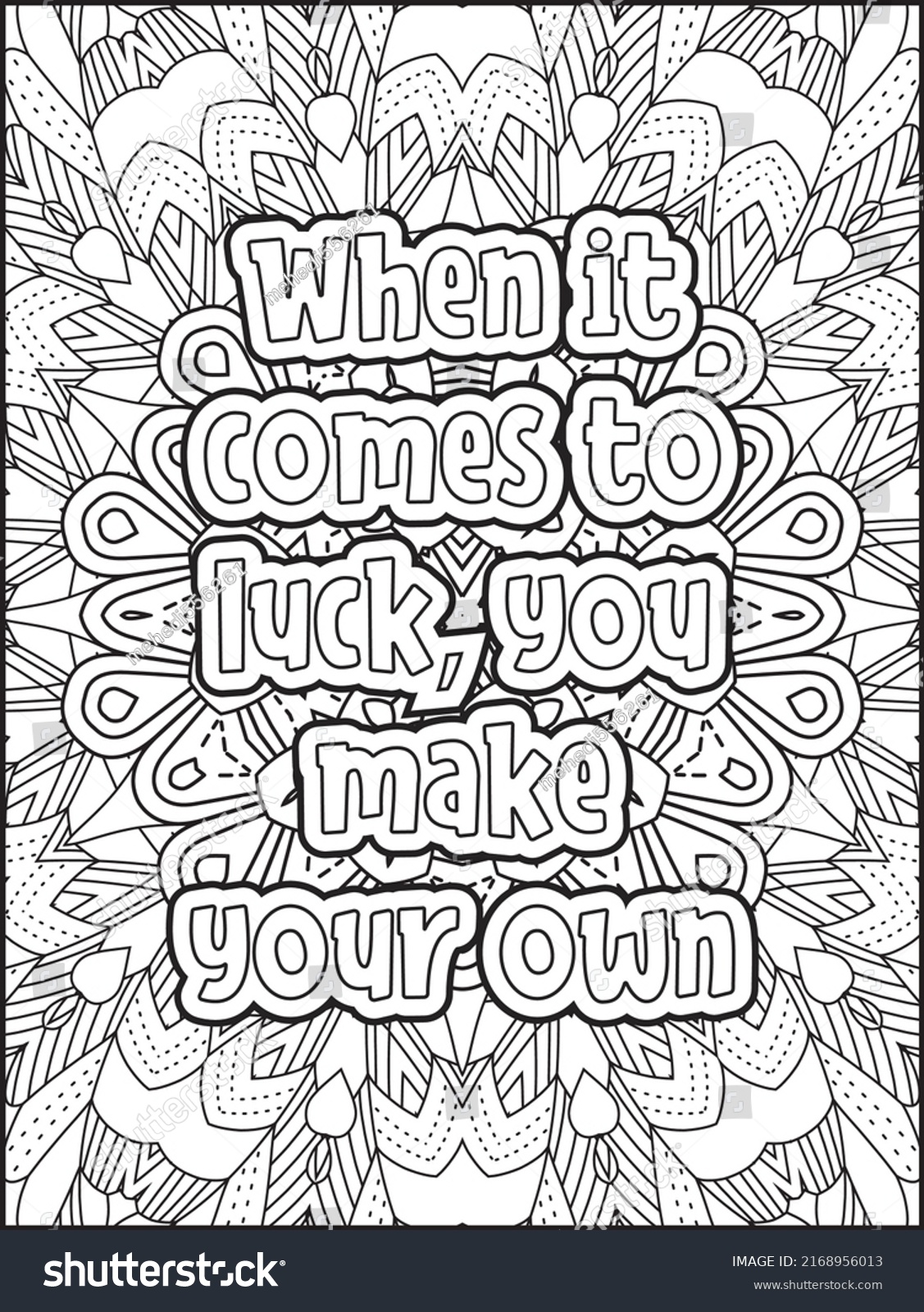 Motivational quotes coloring page coloring book stock vector royalty free