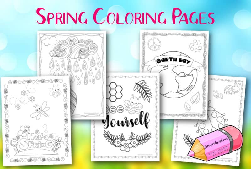 Spring coloring pages