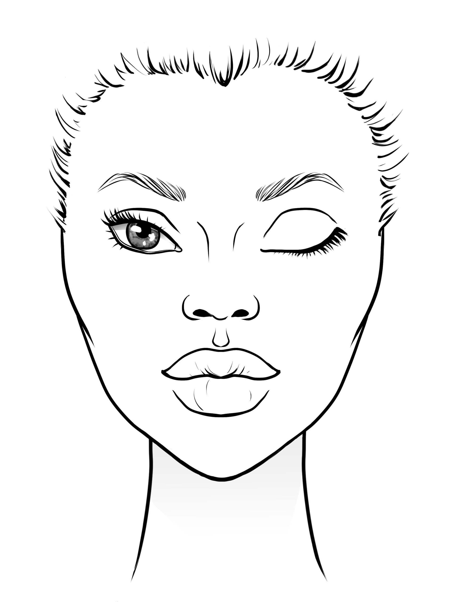 Face chart heart shape