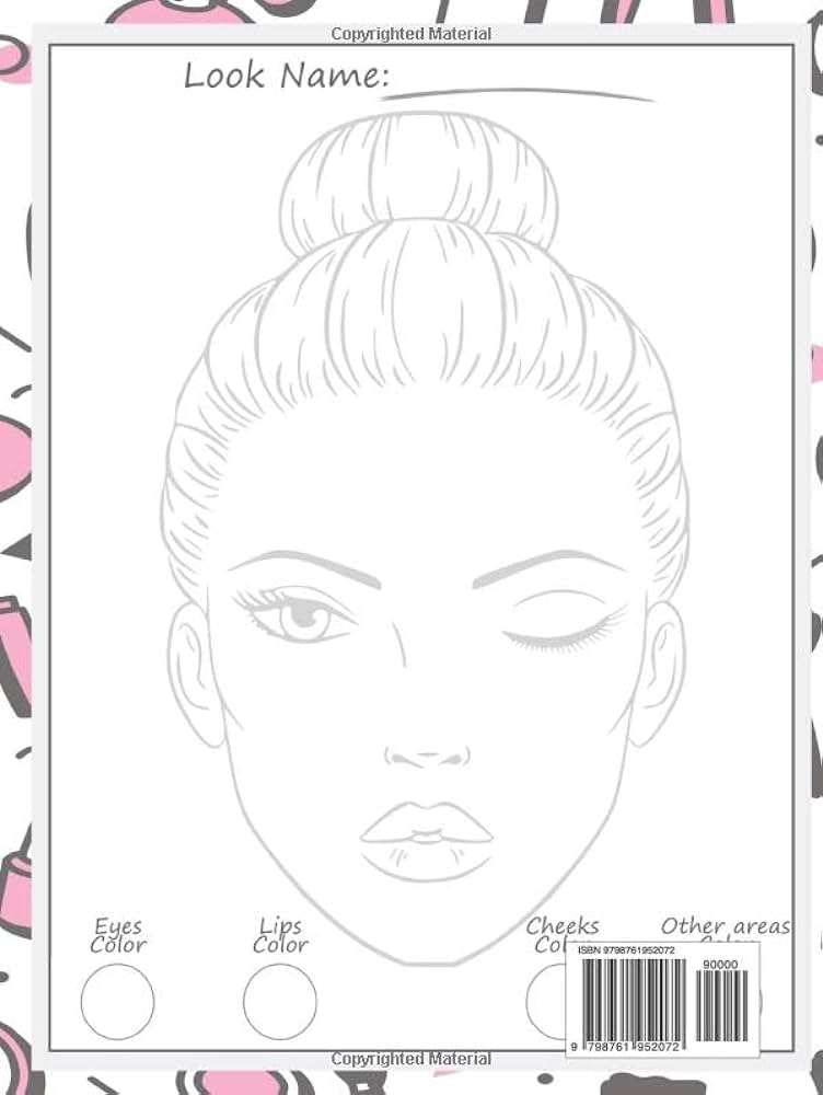 Makeup practice book for kids extended edition basic face charts to practice makeup for kids and teens gift for makeup artist lover neel george m books