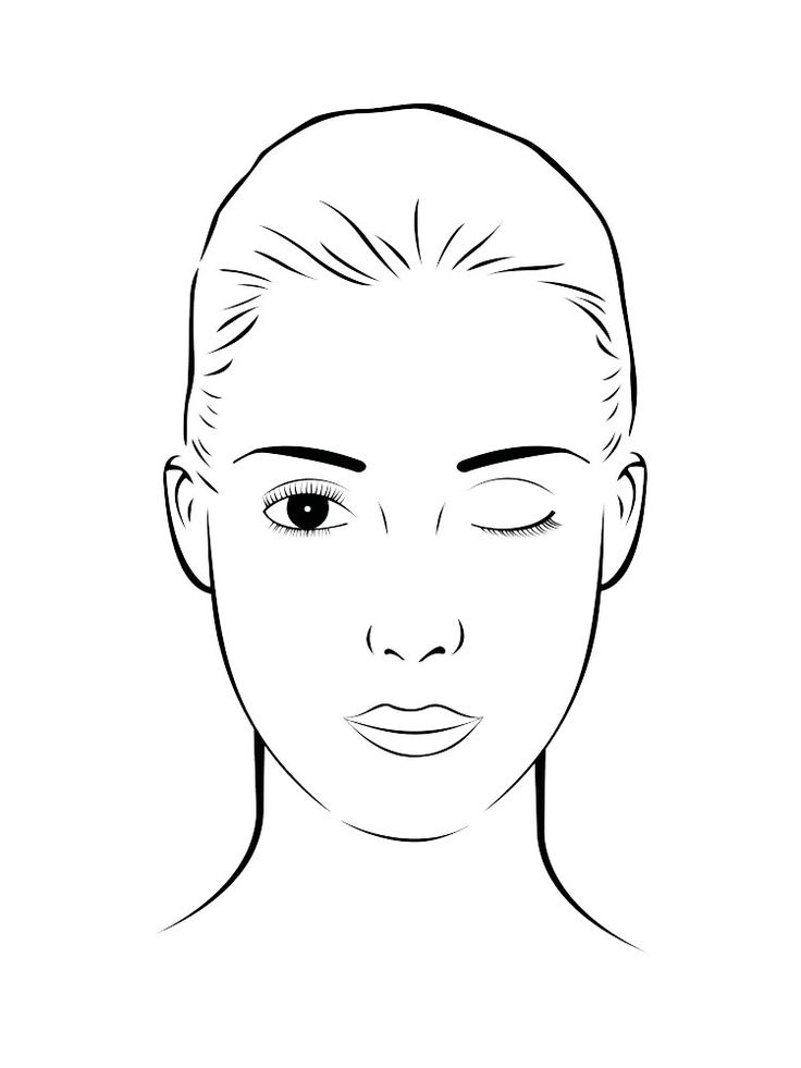 Face coloring pages free printable face coloring pages face mapping makeup face charts face chart