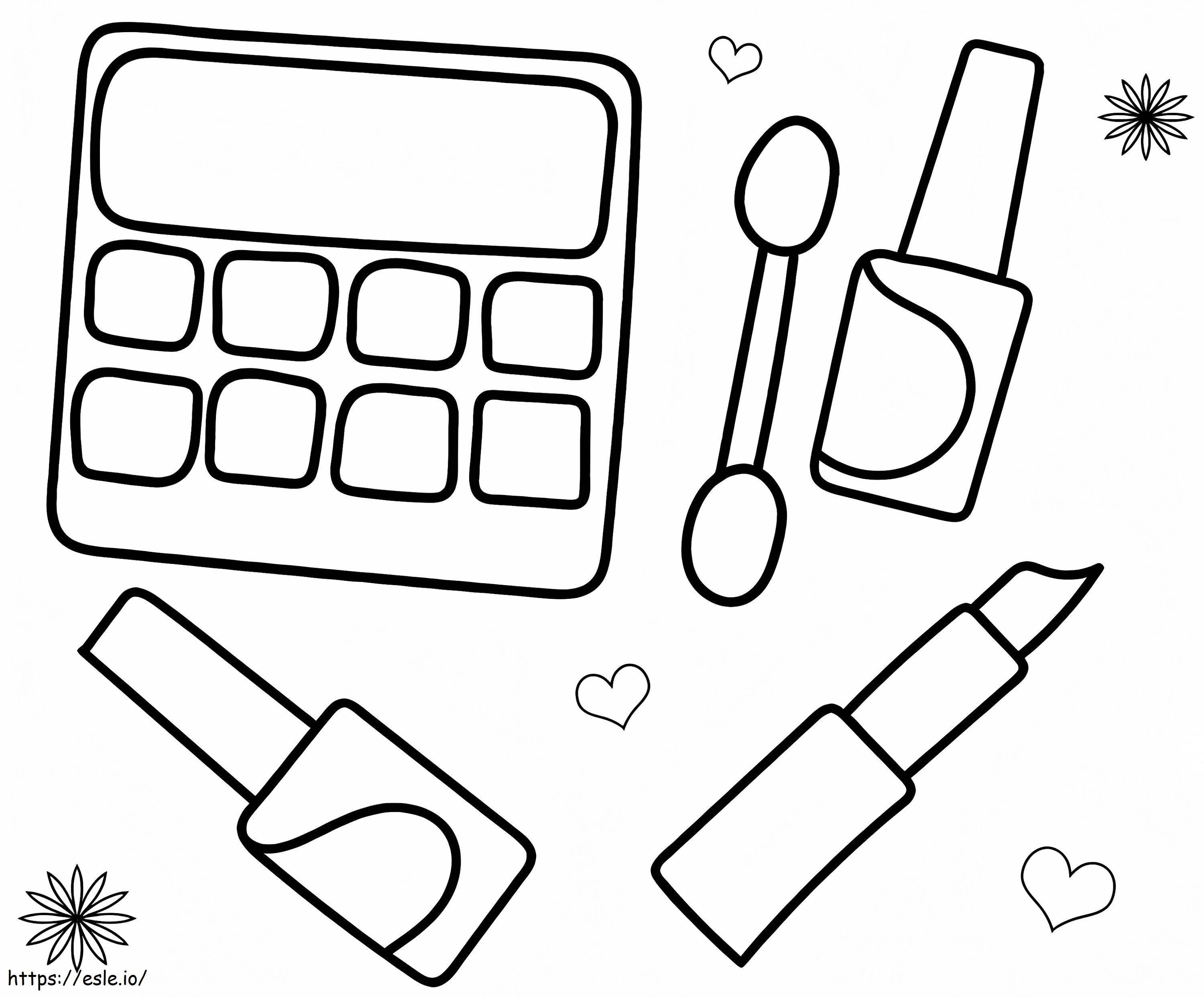 Face makeup palette coloring page