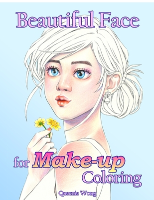 Beautiful face for makeup coloring female portraits coloring book paperback boswell book pany
