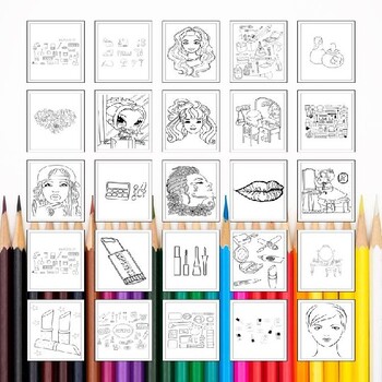 Discover your inner makeup artist with our printable coloring sheets pages