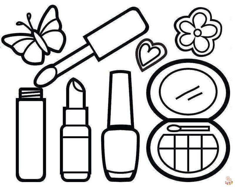 Explore a variety of makeup coloring pages at