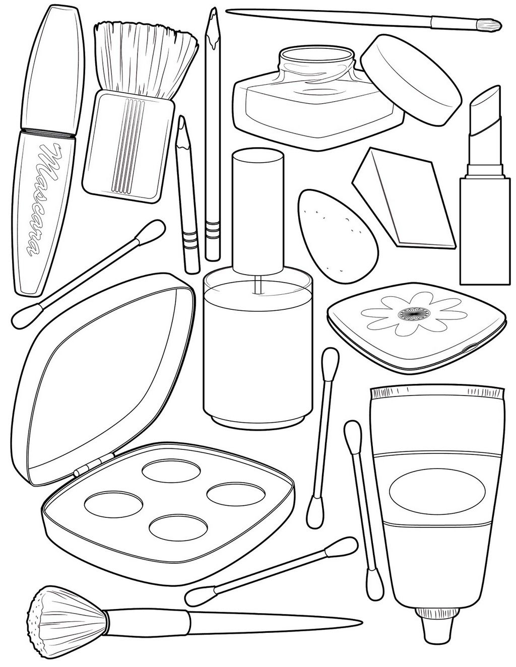 Best makeup kit coloring sheet coloring pages for girls coloring pages for kids cute coloring pages