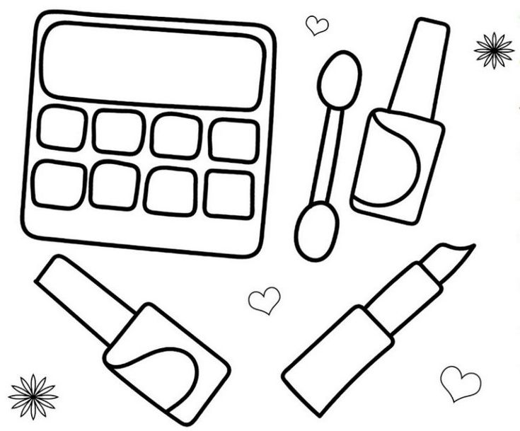 Face makeup palette coloring page coloring pages coloring sheets coloring pictures for kids