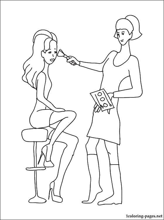 Online coloring pages coloring page beauty salon makeup download print coloring page