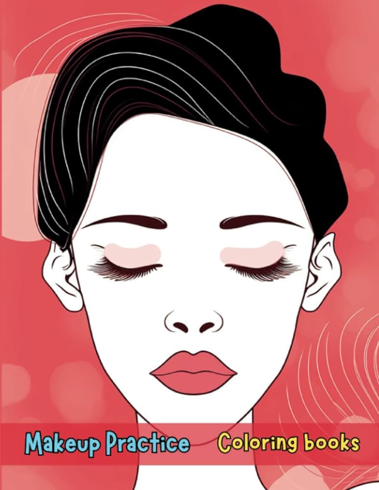 Makeup practice book blank face charts for beginners teens and kids