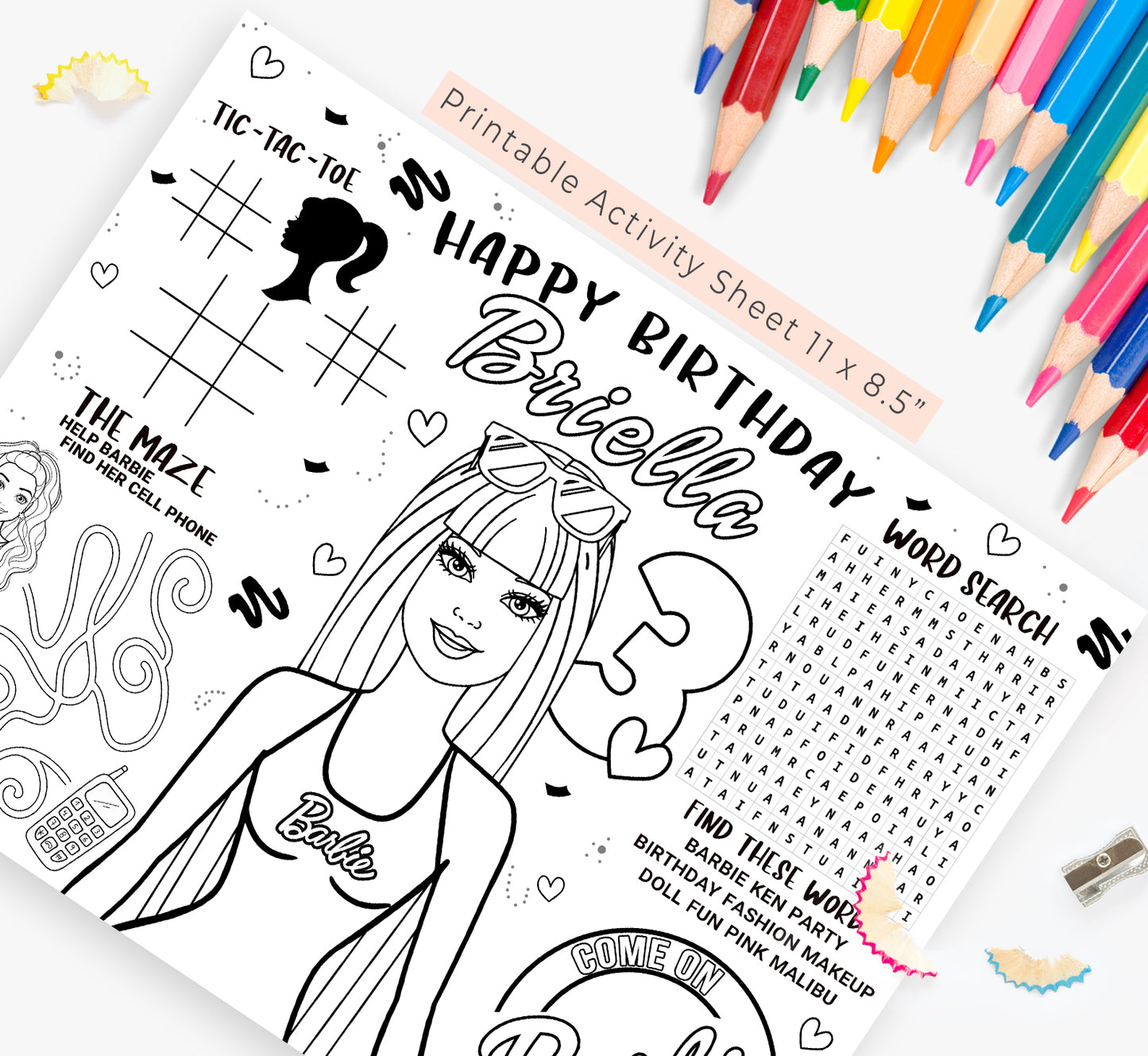 Barbie activity sheet â