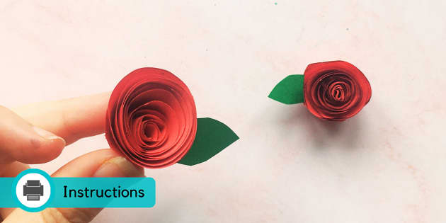 Paper rose craft activity teacher