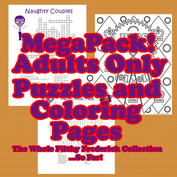 Page megapack of dirty word searches naughty crossword puzzles and swearing coloring pages for adults only party games college party