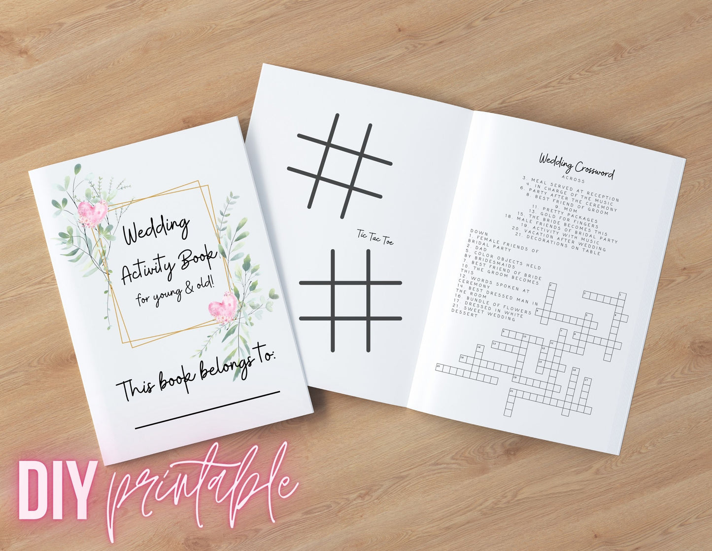 Printable kids wedding activity book childrens coloring book toddl â tinker tailored design co