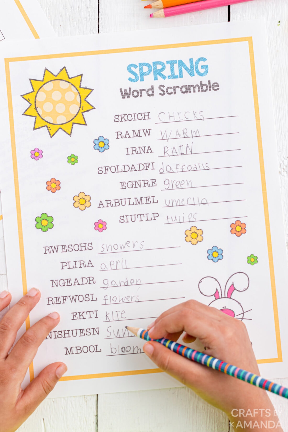 Spring activity sheets and coloring pages