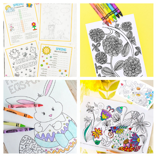Free printable spring coloring pages
