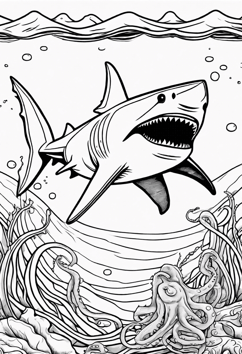 Shark coloring pages