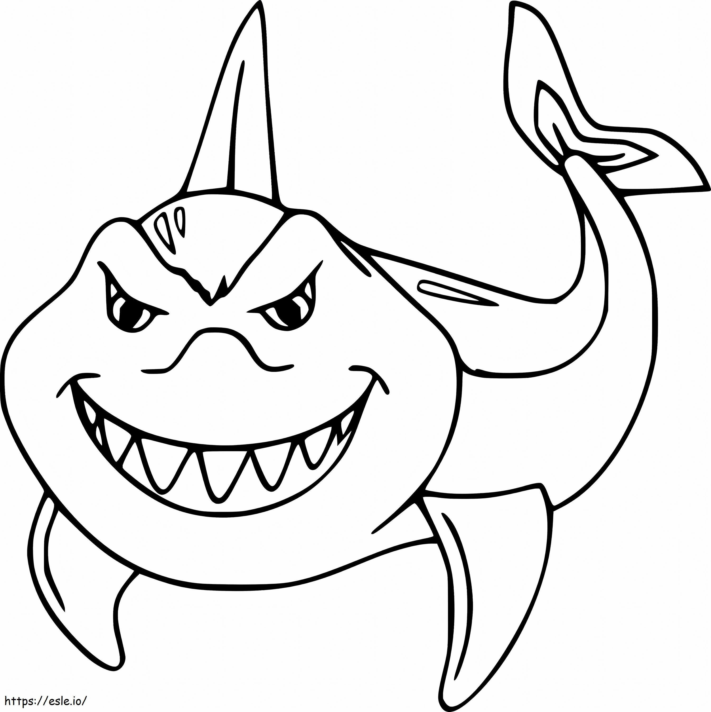 Tiburon mako coloring page