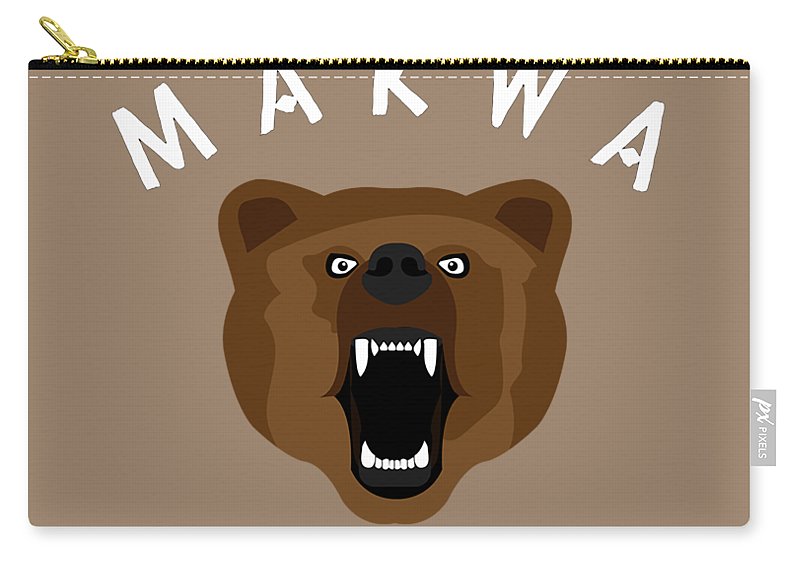 Makwa anishinaabe ojibwe bear chippewa zip pouch by sahil nyomi