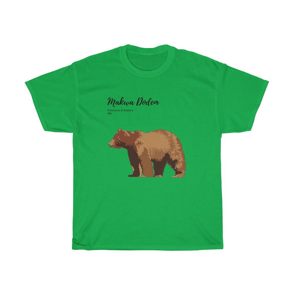 Bear clan makwa dodem unisex heavy cotton tee shailla winter
