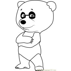 Panda coloring page for kids