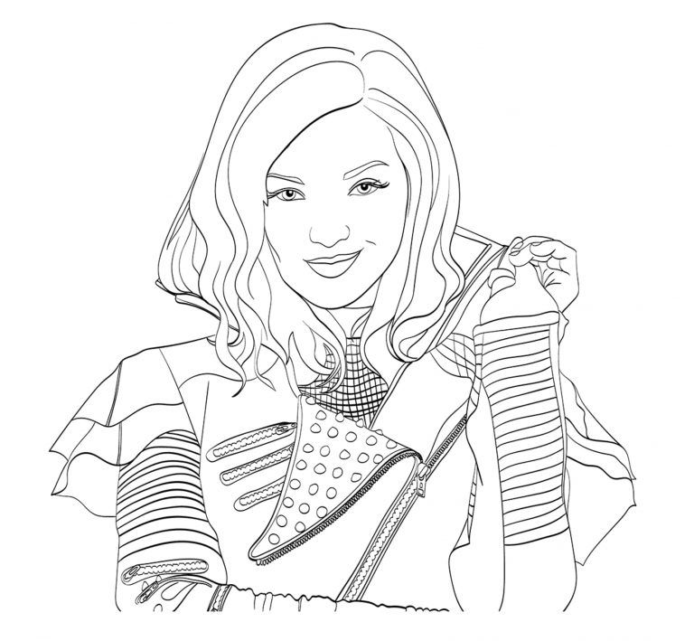 Descendants coloring pages coloring pages descendants ben and mal coloring page free