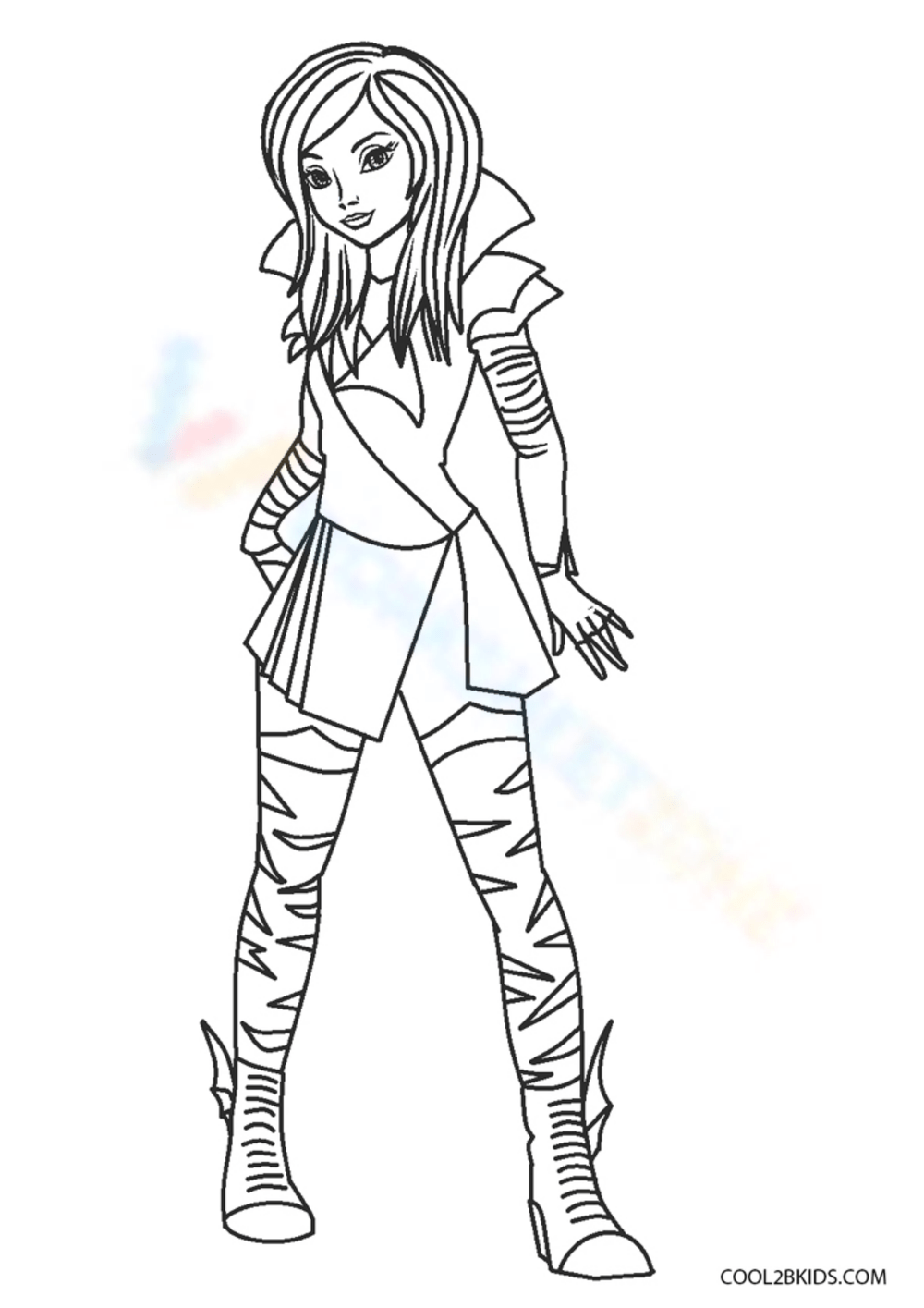 Free printable descendants coloring pages for kids