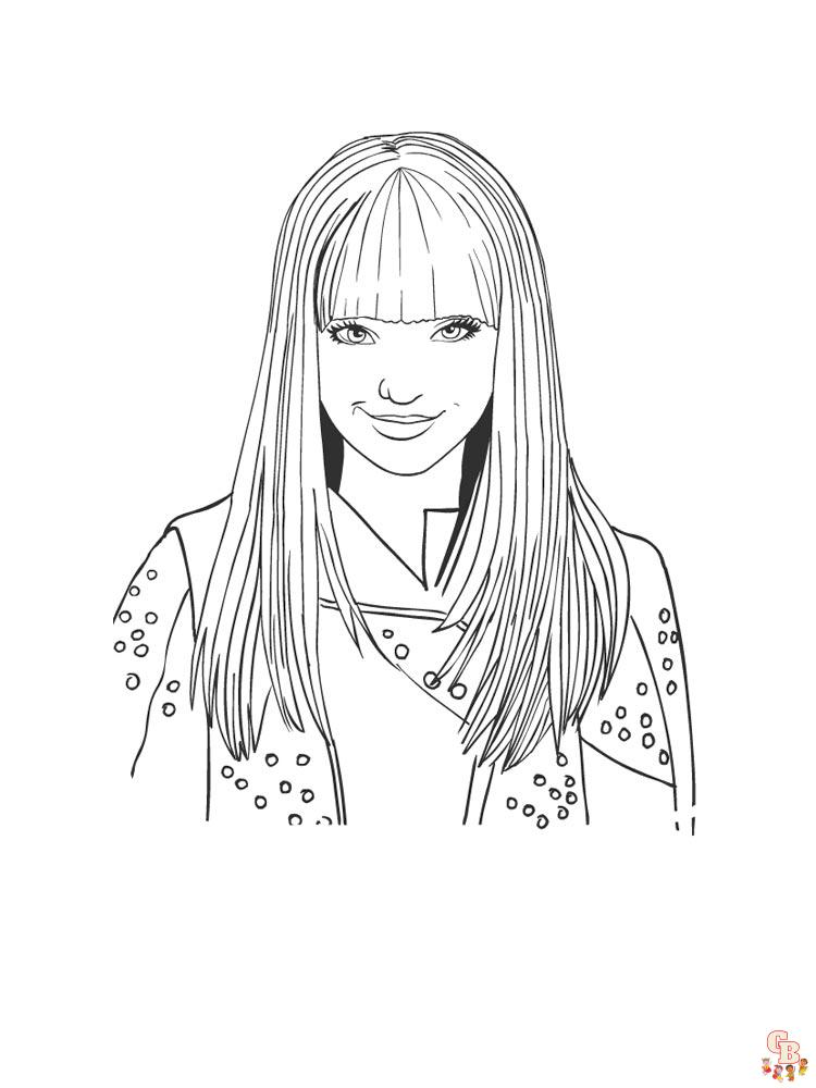 Descendants coloring pages free and printable for kids