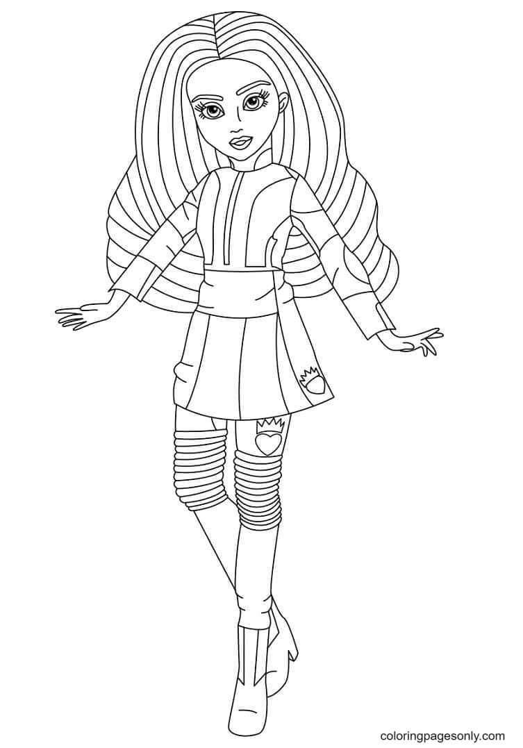 Disney descendants mal coloring page