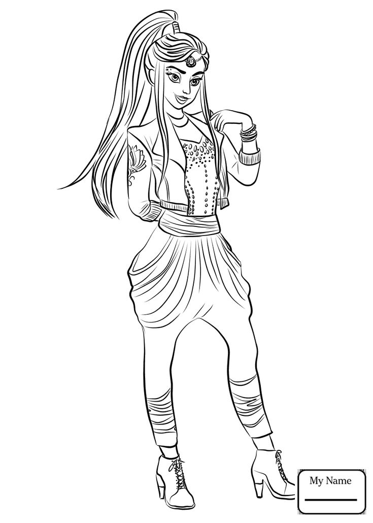 Descendant coloring pages pdf ideas with superstar casts