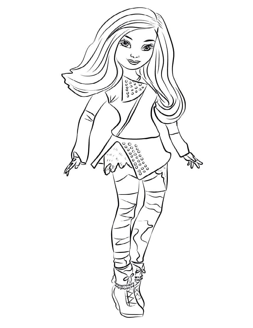 Mal and evie coloring pages