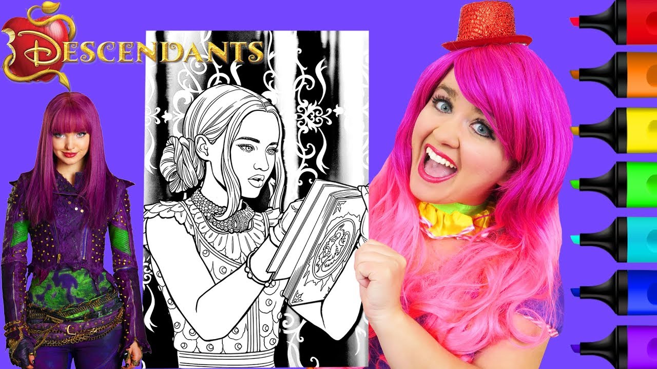 Coloring mal descendants auradon coloring page prismacolor markers kimmi the clown
