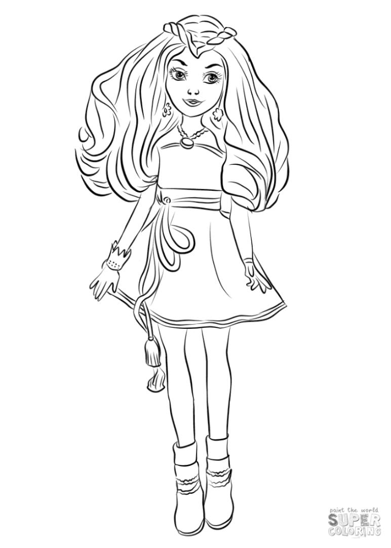 Get this descendants coloring pages for girls prc