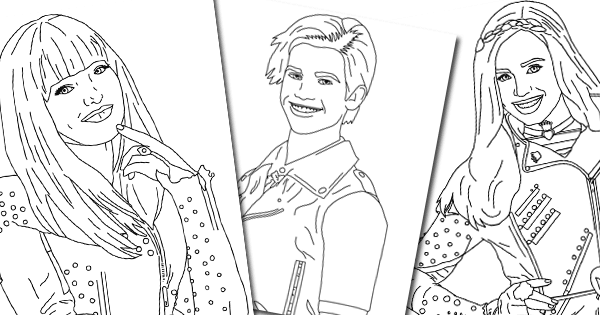 Disney descendants mal coloring pages to print descendants coloring pages super coloring pages coloring pages