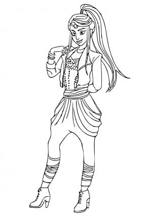 Free printable mal descendants coloring pages for adults and kids