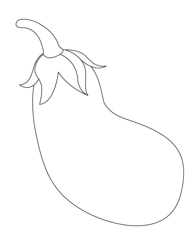 Simple eggplant coloring pages beringela desenho pintura em tecido