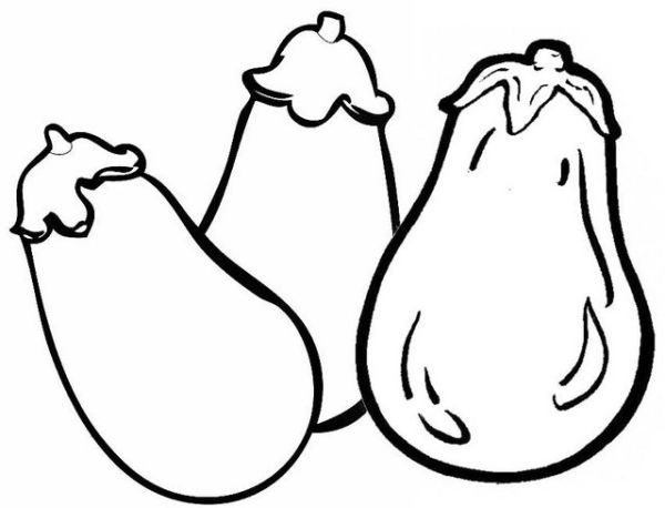 Eggplant coloring pages printable