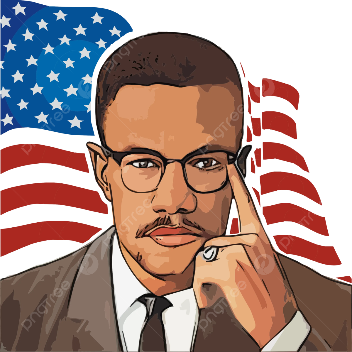 Malcolm x png vector psd and clipart with transparent background for free download