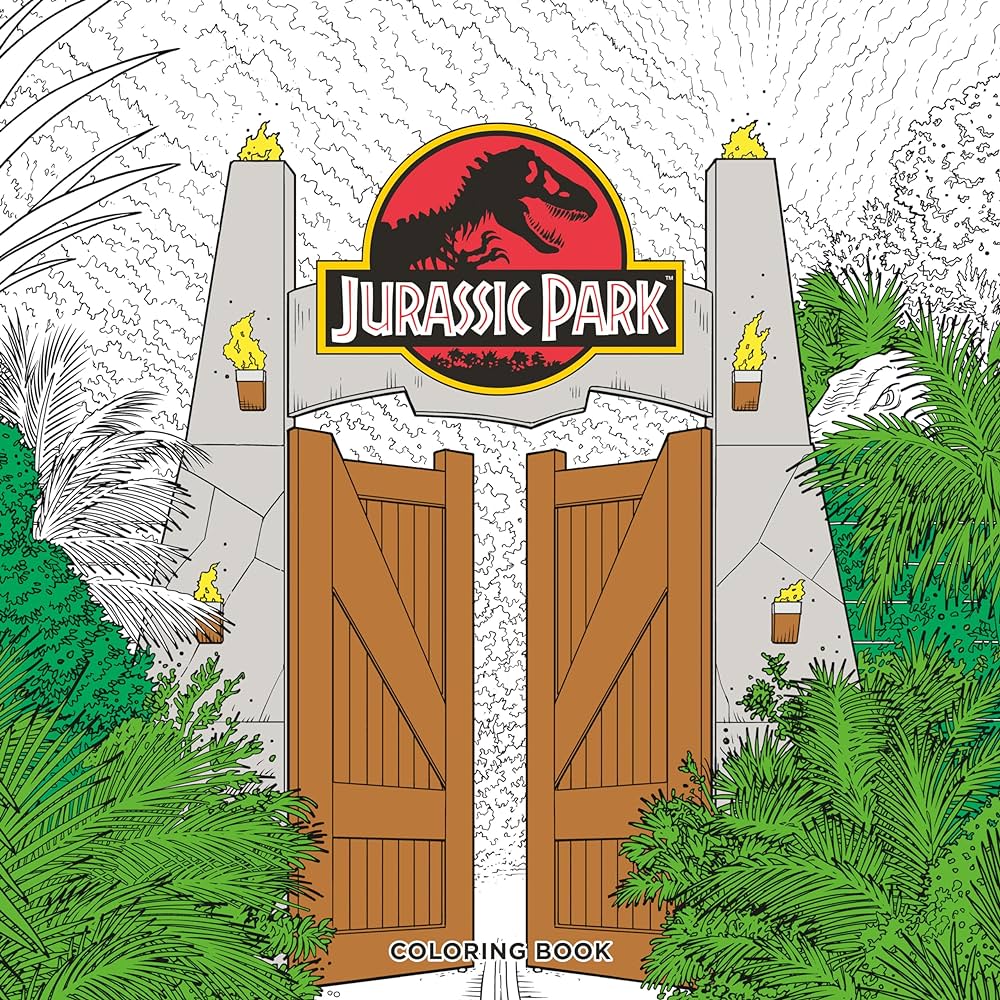 Jurassic park adult coloring book universal studios books