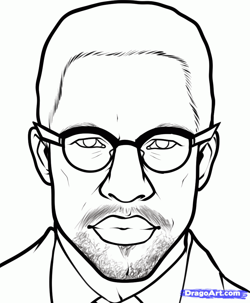Malcolm x coloring pages sketch coloring page african art projects black art pictures black history month crafts